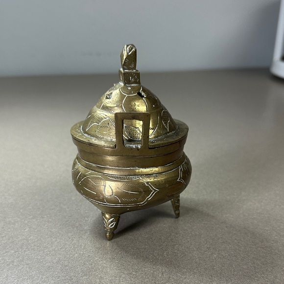 Elegant Brass Incense Burner - Picture 4 of 7